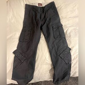 Grey matchstick cargo pants
